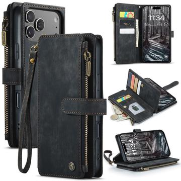 Husă Portofel iPhone 17 Pro Max - Caseme C30 Multifunctional - Negru