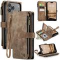 Husă Portofel iPhone 17 Pro Max - Caseme C30 Multifunctional - Maro