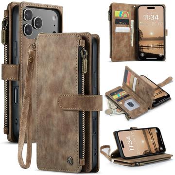 Husă Portofel iPhone 17 Pro Max - Caseme C30 Multifunctional - Maro