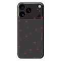 Husă TPU cu model de cireșe iPhone 17 Pro Max - negru