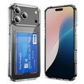 Husă Transparentă iPhone 17 Pro Max cu Suport pentru Carduri