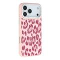 Husă hibridă magnetică cu imprimeu de leopard iPhone 17 Pro Max Jaucase - Roz