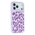 Husă hibridă magnetică cu imprimeu de leopard iPhone 17 Pro Max Jaucase - Violet