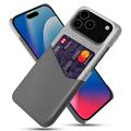 Husă cu Buzunar Card iPhone 17 Pro Max/18 Pro Max - KSQ - Gri
