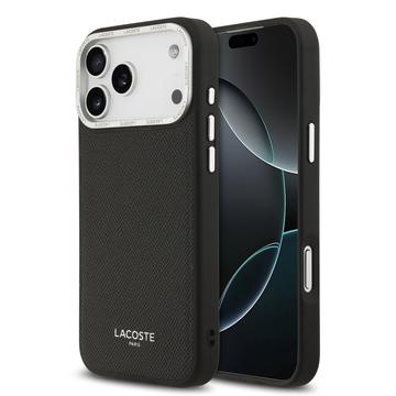 Husă iPhone 17 Pro Max Lacoste Champs Élysées - Compatibilă MagSafe - Negru