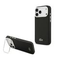 Husă pentru suportul camerei iPhone 17 Pro Max Lacoste Iconic Petit Pique - Compatibil MagSafe - Negru