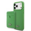 Husă MagSafe și suport magnetic pentru carduri iPhone 17 Pro Max Lacoste Iconic Petit Pique - Verde