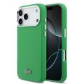 Husă iPhone 17 Pro Max Lacoste Iconic Petit Pique Metal Logo - Compatibilă cu MagSafe - Verde