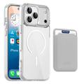 Husă MagSafe iPhone 17 Pro Max cu suport pentru carduri - transparentă