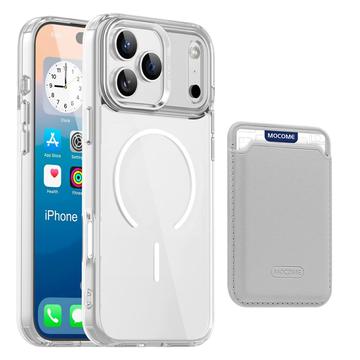 Husă MagSafe iPhone 17 Pro Max cu suport pentru carduri - transparentă