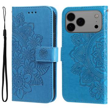 Husă Portofel iPhone 17 Pro Max - Mandala - Albastru