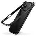 iPhone 17 Pro Max Bumper metalic cu margini ridicate - negru