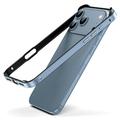 iPhone 17 Pro Max Bumper metalic cu margini ridicate - albastru