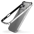 iPhone 17 Pro Max Bumper metalic cu margini ridicate - argintiu