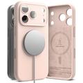 Husă iPhone 17 Pro Max - Ringke Liquid Silicone MagSafe - Nisip Roz