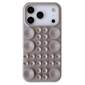 Husă din silicon cu ventuză iPhone 17 Pro Max - gri titan