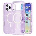 Husă Hibrid iPhone 17 Pro Max - Stylish Glitter - Compatibil MagSafe - Violet