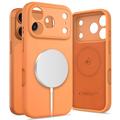 Husă din silicon lichid iPhone 17 Pro Max Tech-Protect - MagSafe compatibil - Portocaliu Cosmic