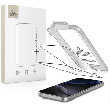 Protector de ecran din sticlă călită iPhone 17 Pro Max Tech-Protect Quick Set+ 2-Pack - Transparent
