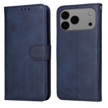 Husă portofel cu suport iPhone 17 Pro Max - albastru
