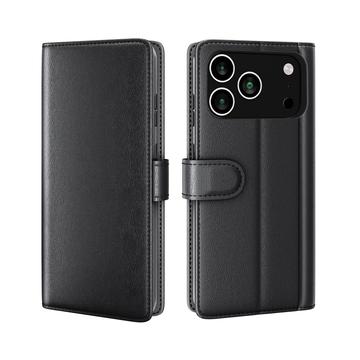 Husă Piele Portofel cu Kickstand iPhone 17 Pro Max - Negru