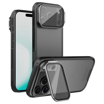 Husă Hibrid iPhone 17 Pro - Nillkin CamShield Prop - Negru translucid
