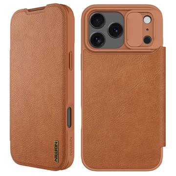 Husă Flip iPhone 17 Pro - Nillkin Qin Pro - Maro