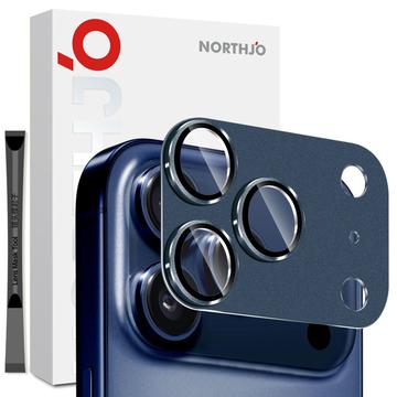 iPhone 17 Pro Northjo Protecție completă din metal mat și sticlă temperată pentru obiectivul camerei foto - albastru