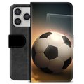 Husă Portofel Premium - iPhone 17 Pro - Fotbal