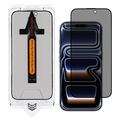 iPhone 17 Pro Privacy Tempered Glass Screen Protector cu instrument de instalare - 9H - Black Edge