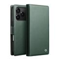 Husă detașabilă din piele pentru portofel 2-in-1 iPhone 17 Pro Qialino - MagSafe compatibil - Verde