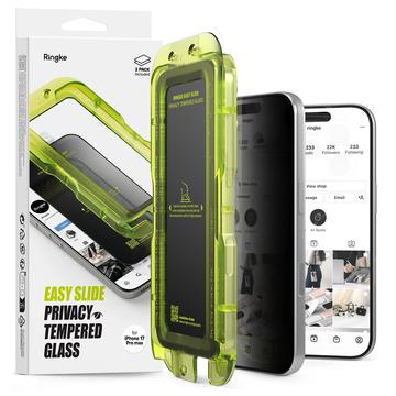 Geam Protecție Ecran Sticlă Temperată iPhone 17 Pro Ringke Easy Slide Privacy - 2 buc.