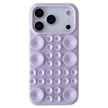 Husă din silicon cu ventuză iPhone 17 Pro - violet deschis