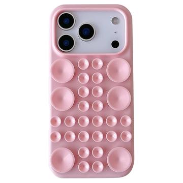 Husă din silicon cu ventuză iPhone 17 Pro - roz