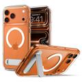 Husă MagSafe cu suport iPhone 17 Pro Spigen Ultra Hybrid S Mag - alb / transparent