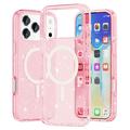Husă Hibrid iPhone 17 Pro - Stylish Glitter - Compatibil MagSafe - Roz