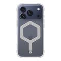 Husă iPhone 17 Pro Tactical MagForce Hexagon - compatibilă cu MagSafe - Alb / Transparent