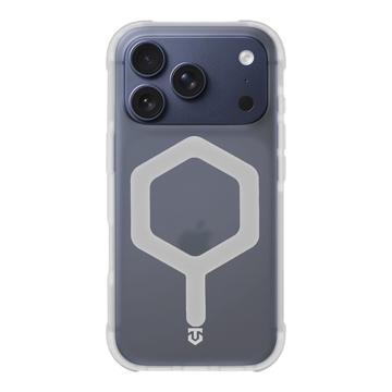 Husă iPhone 17 Pro Tactical MagForce Hexagon - compatibilă cu MagSafe - Alb / Transparent