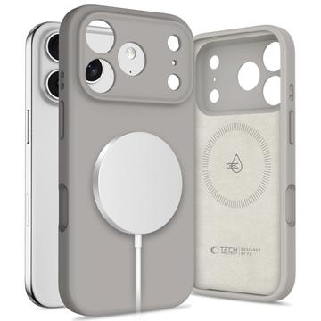 Husă din silicon lichid iPhone 17 Pro Tech-Protect - compatibil MagSafe - Gri de piatră