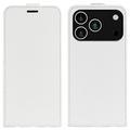 Husă Flip Vertical iPhone 17 Pro - Slot Card - Alb