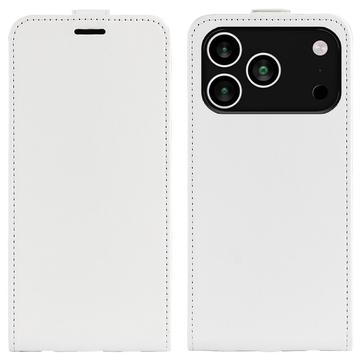 Husă Flip Vertical iPhone 17 Pro - Slot Card - Alb
