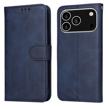 Husă portofel cu suport iPhone 17 Pro - albastru