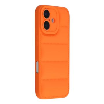 iPhone 17 Husă TPU rezistentă la șocuri pentru jachetă puffer - portocaliu