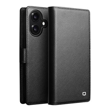Husă detașabilă din piele pentru portofel 2-in-1 iPhone 17 Qialino - MagSafe compatibil - Negru