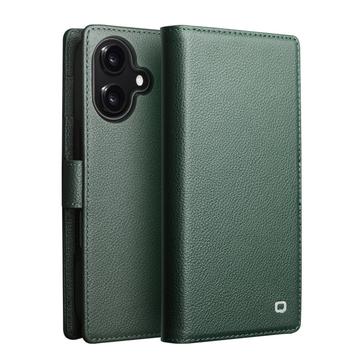 Husă detașabilă din piele pentru portofel 2-in-1 iPhone 17 Qialino - MagSafe compatibil - Verde