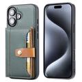 Husă cu Portofel iPhone 17 - Retro Style - Verde
