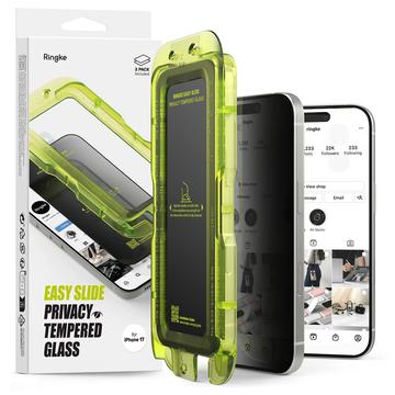 Geam Protecție Ecran Sticlă Temperată iPhone 17 Ringke Easy Slide Privacy - 2 buc.