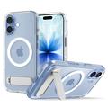 Husă MagSafe cu suport iPhone 17 Spigen Ultra Hybrid S Mag - alb / transparent