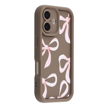 Husă TPU rezistentă la șocuri iPhone 17 cu margini ridicate - Maro / Fundă mare