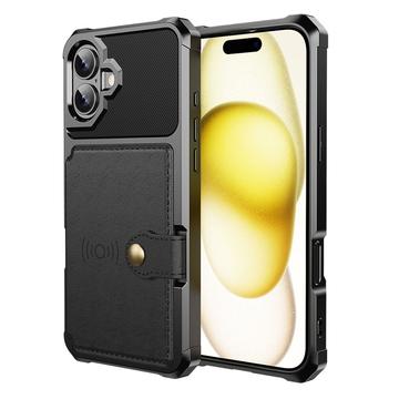 Husă TPU cu Slot Card iPhone 17 - Negru